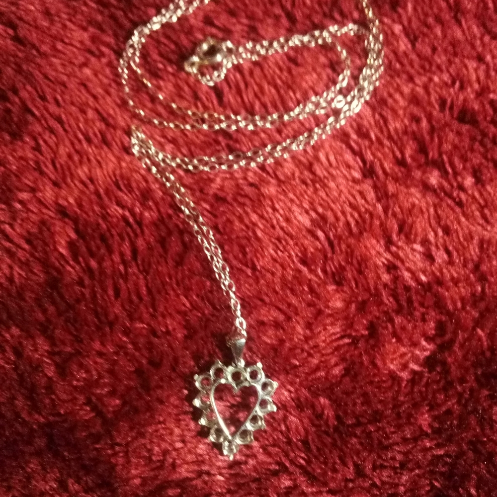 Sterling chain and heart pendant
